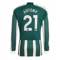 Camisa de Futebol Manchester United Antony #21 Equipamento Secundário 2023-24 Manga Comprida